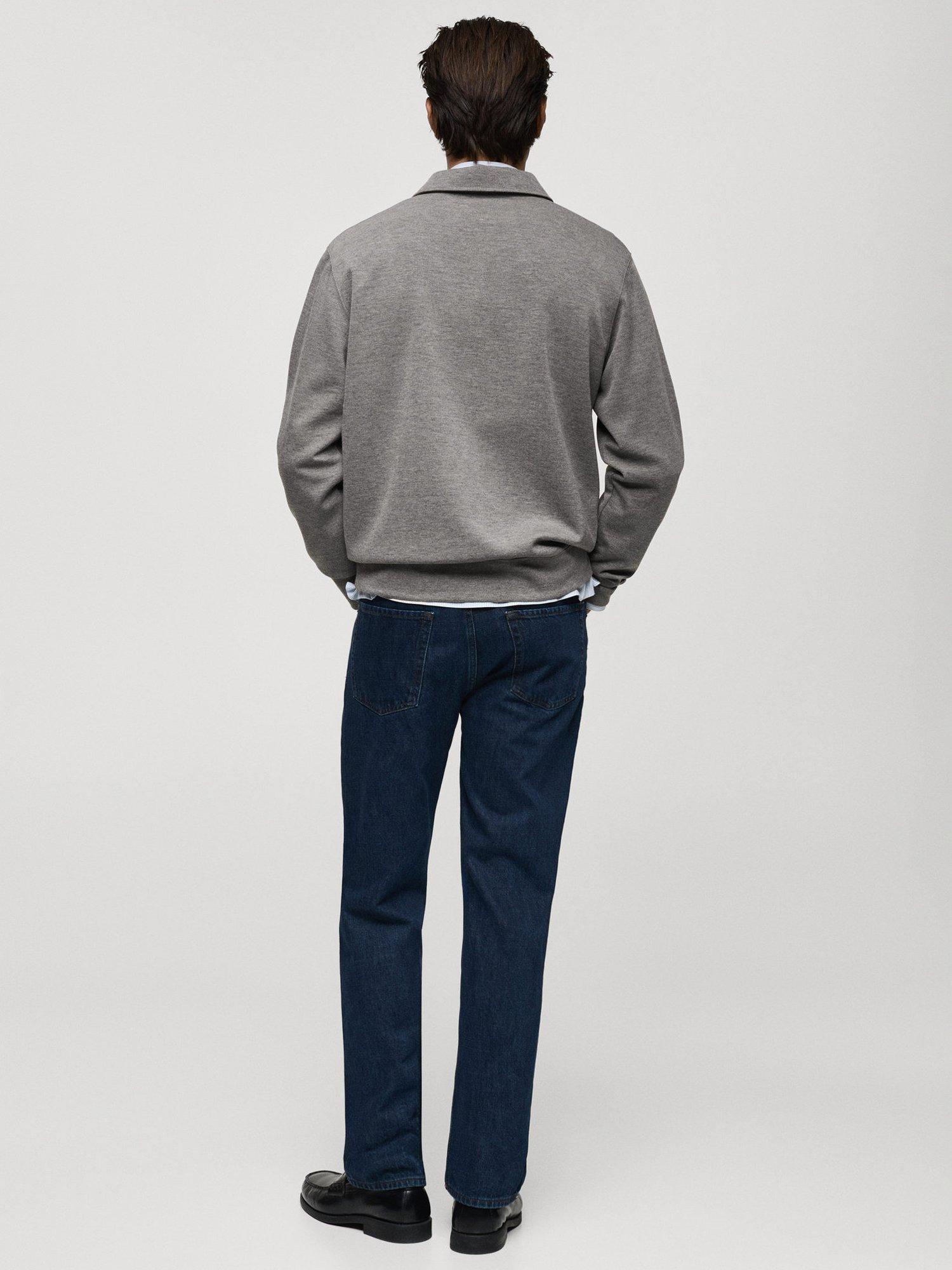 Product image 4 of 8, which shows Mango Marc Polo Neck Sweatshirt, Charcoal, XXL