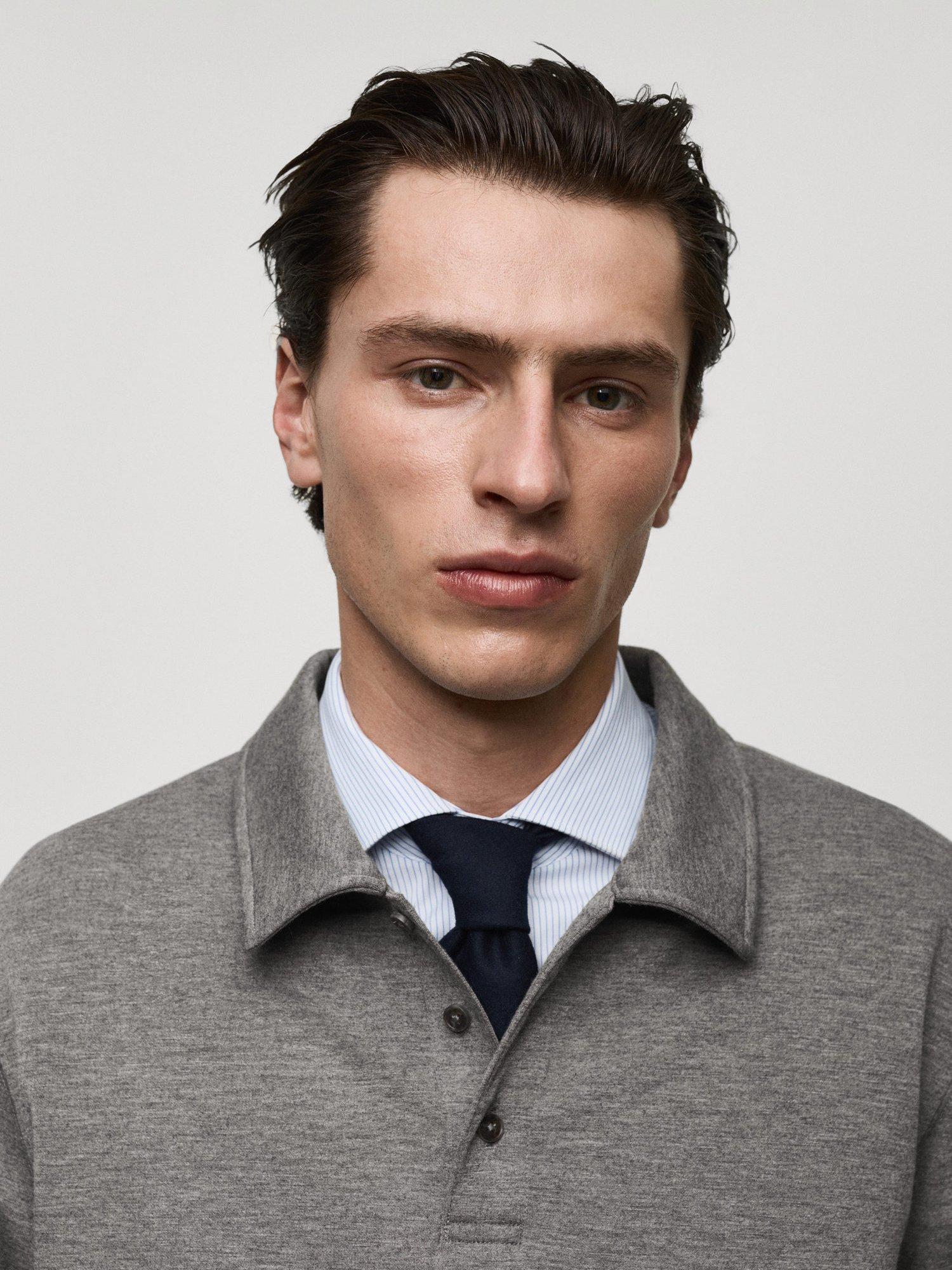 Product image 6 of 8, which shows Mango Marc Polo Neck Sweatshirt, Charcoal, XXL