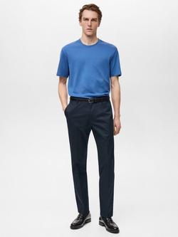 Mango Kimi Cotton Regular Fit T-Shirt - view 2, Pastel Blue