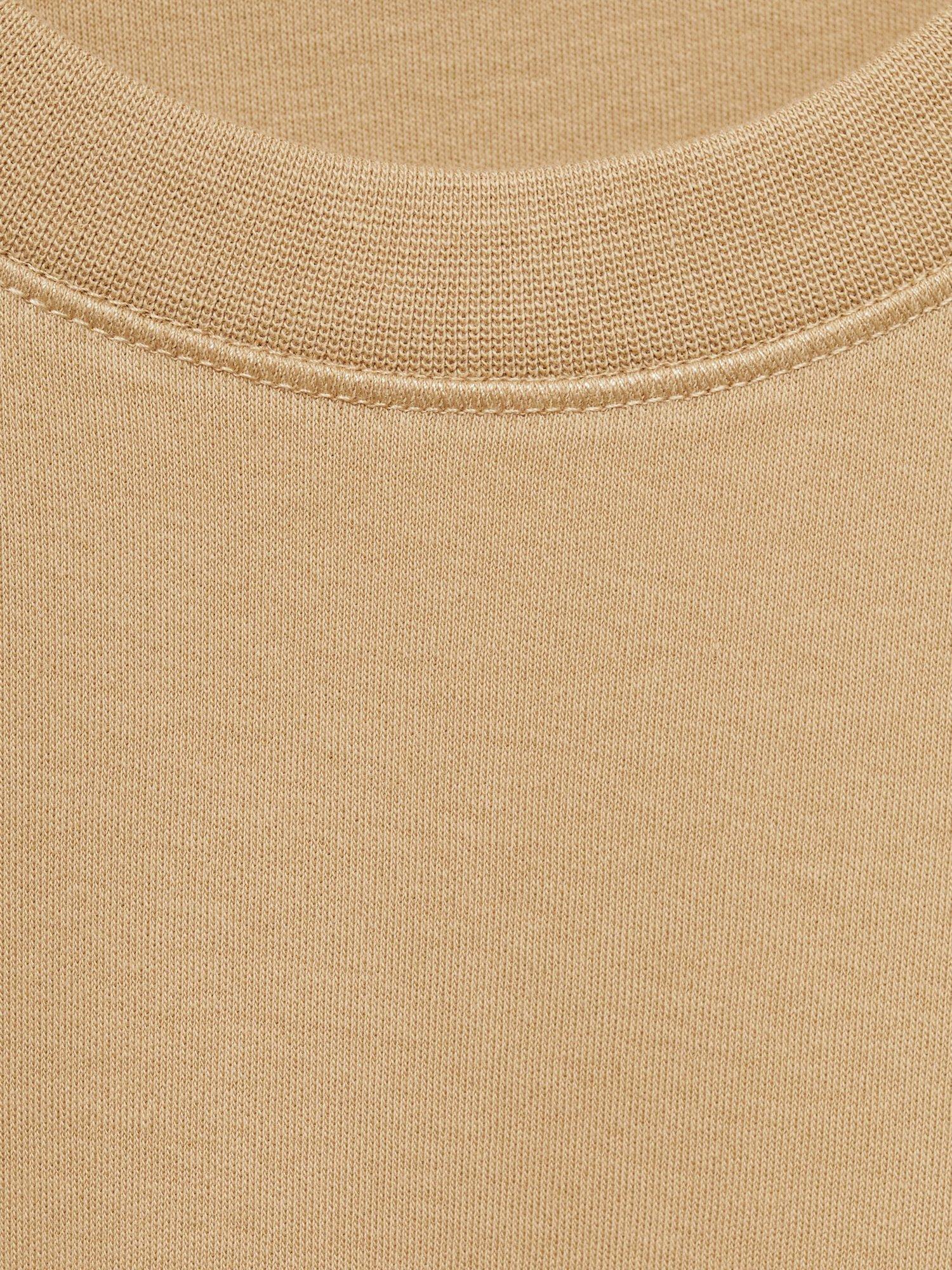 Product image 8 of 8, which shows Mango Kimi Cotton Regular Fit Short Sleeve T-Shirt, Medium Brown, XS