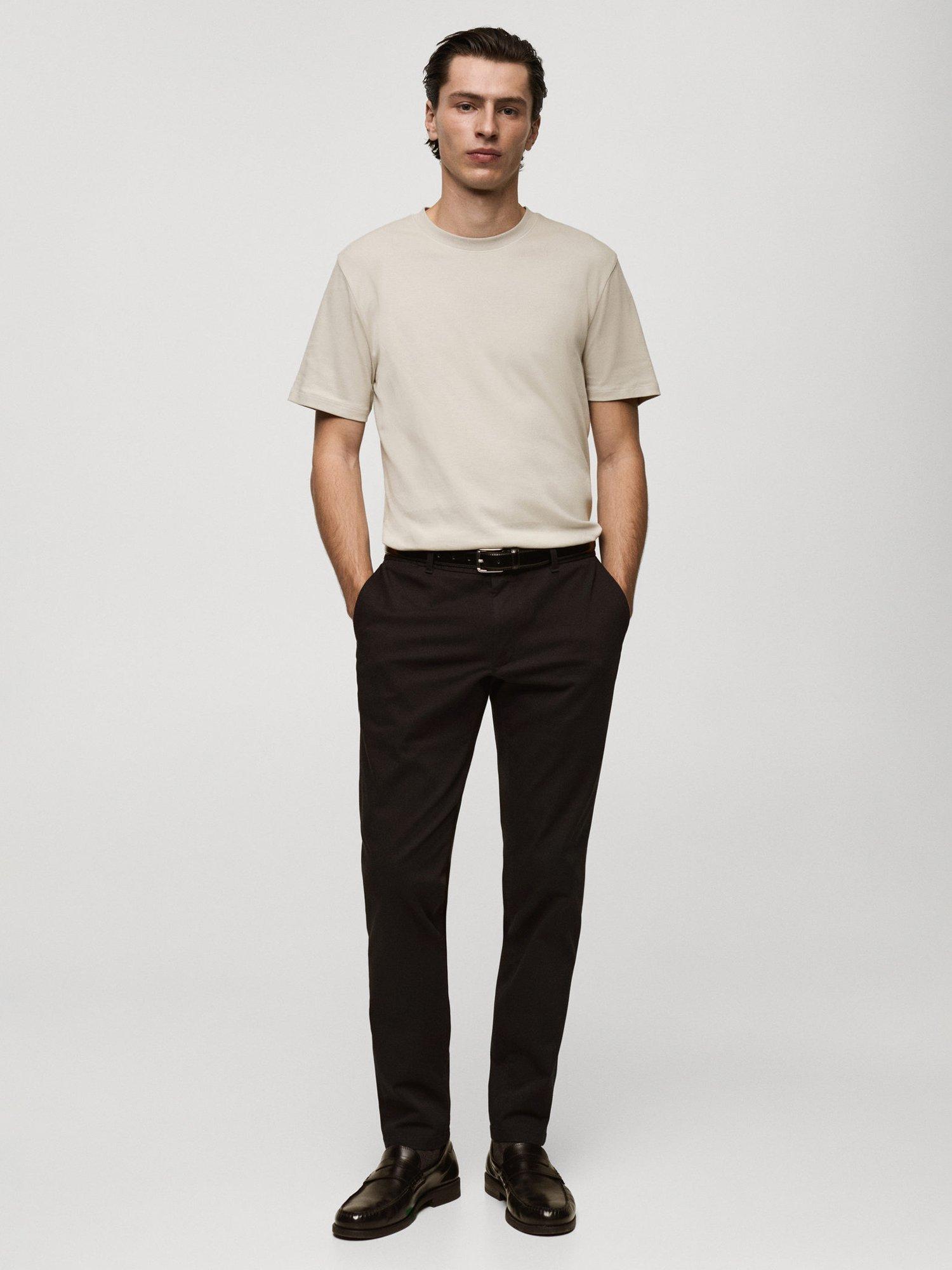 Product image 3 of 6, which shows Mango Kimi Cotton Regular Fit T-Shirt, Natural White, XS