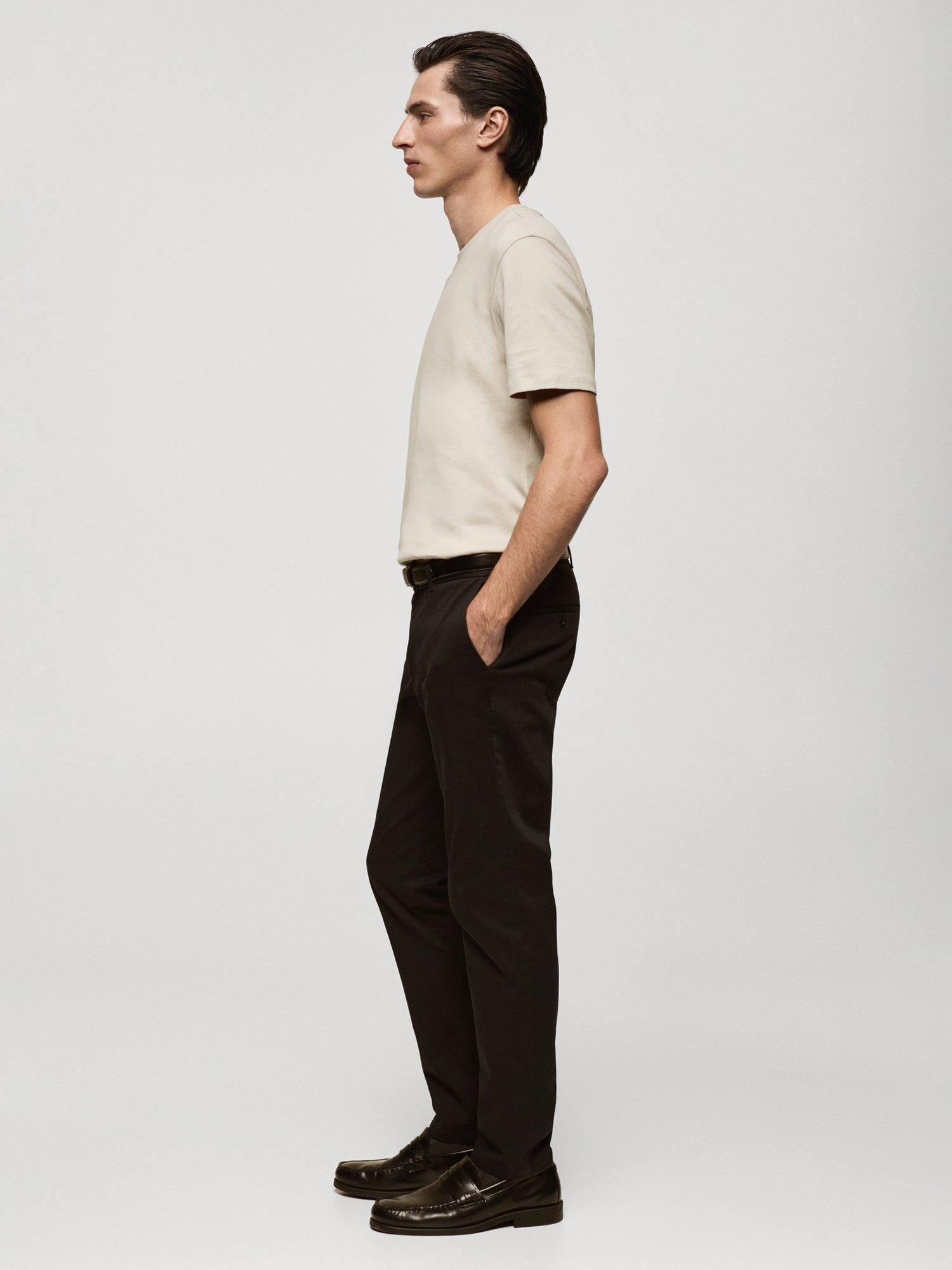 Product image 4 of 6, which shows Mango Kimi Cotton Regular Fit T-Shirt, Natural White, XS