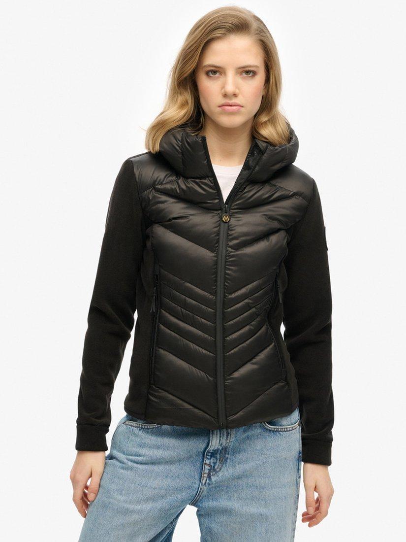 Product image 4 of 6, which shows Superdry Hooded Storm Fleece Jacket, Black, 8