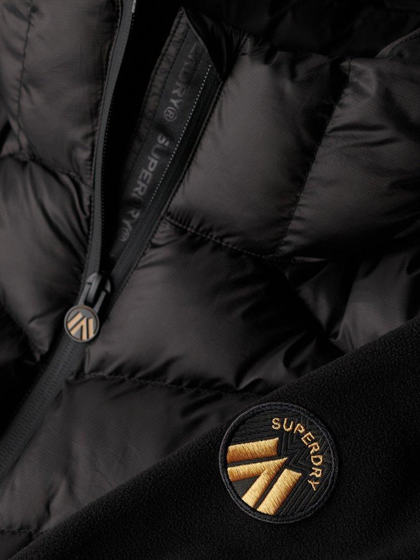 Product image 6 of 6, which shows Superdry Hooded Storm Fleece Jacket, Black, 8