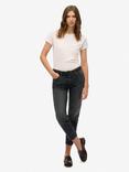 Superdry Mid Rise Slim Jeans, Roseland Washed Black