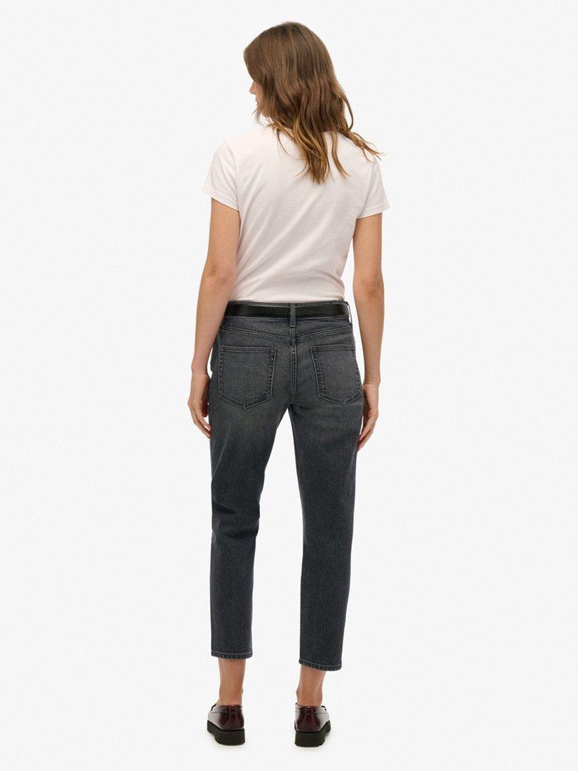 Product image 2 of 6, which shows Superdry Mid Rise Slim Jeans, Roseland Washed Black, W26/L30