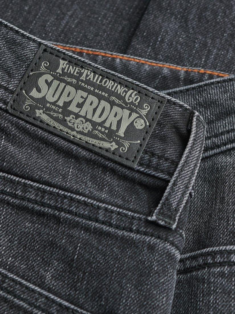 Product image 6 of 6, which shows Superdry Mid Rise Slim Jeans, Roseland Washed Black, W26/L30