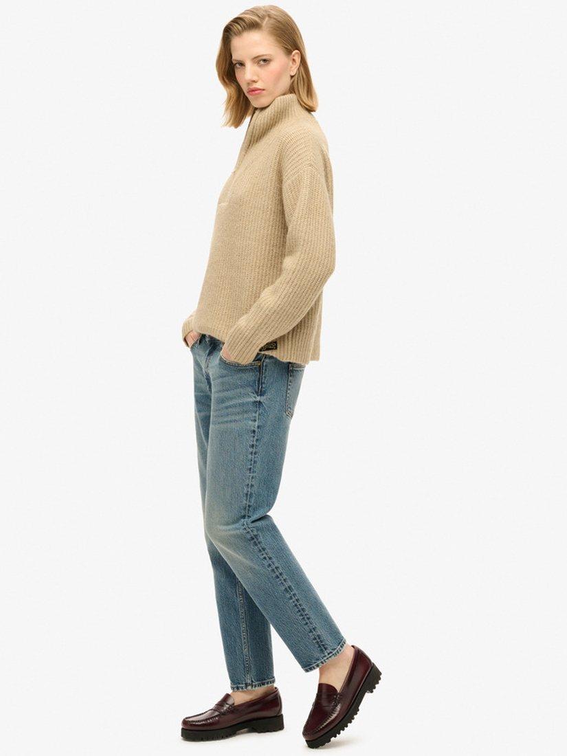 Product image 3 of 5, which shows Superdry Mid Rise Slim Fit Jeans, Logan Vintage Dark Blue, W26/L30