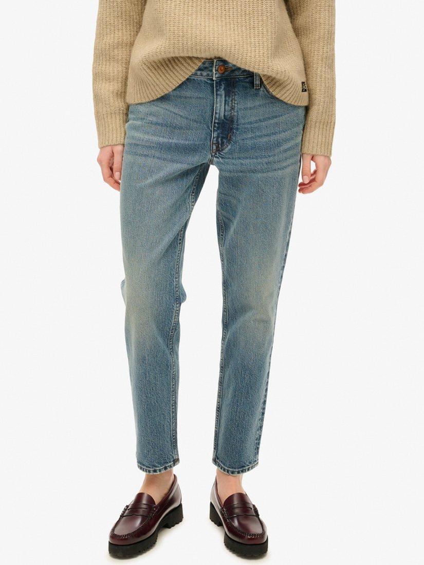 Product image 4 of 5, which shows Superdry Mid Rise Slim Fit Jeans, Logan Vintage Dark Blue, W26/L30