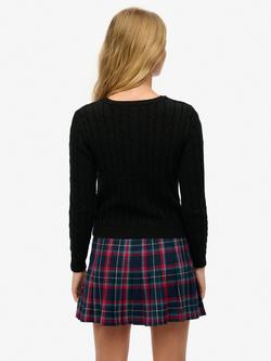 Superdry Essentials Slim Cable Jumper - view 2, Black