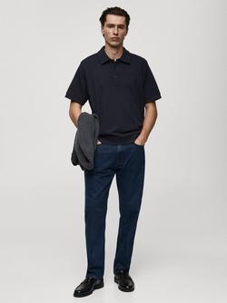 Mango London Polo Shirt, Navy - view 2, Navy