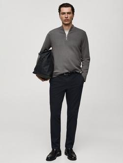 Mango Luxus Perkins Neck Regular Fit Jumper - view 2, Grey