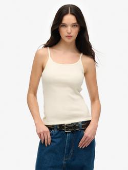 Superdry Athletic Essentials Scoop Neck Vest Top, Off White