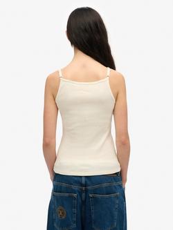 Superdry Athletic Essentials Scoop Neck Vest Top - view 2, Off White