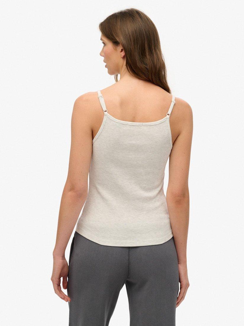 Product image 2 of 4, which shows Superdry Athletic Essentials Scoop Neck Vest Top, Iced Grey Marl, 8
