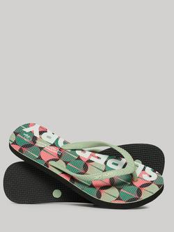 Superdry Logo Flip Flops, Pale Green