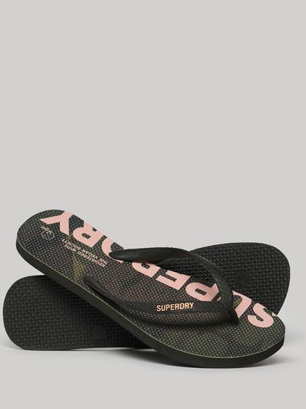 Superdry Logo Flip Flops, Green