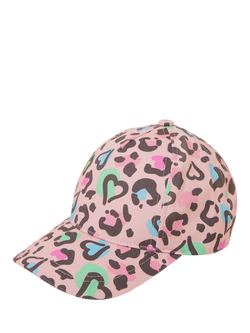 Angels by Accessorize Kids' Cotton Leopard Print Baseball Cap, Multi, Multi