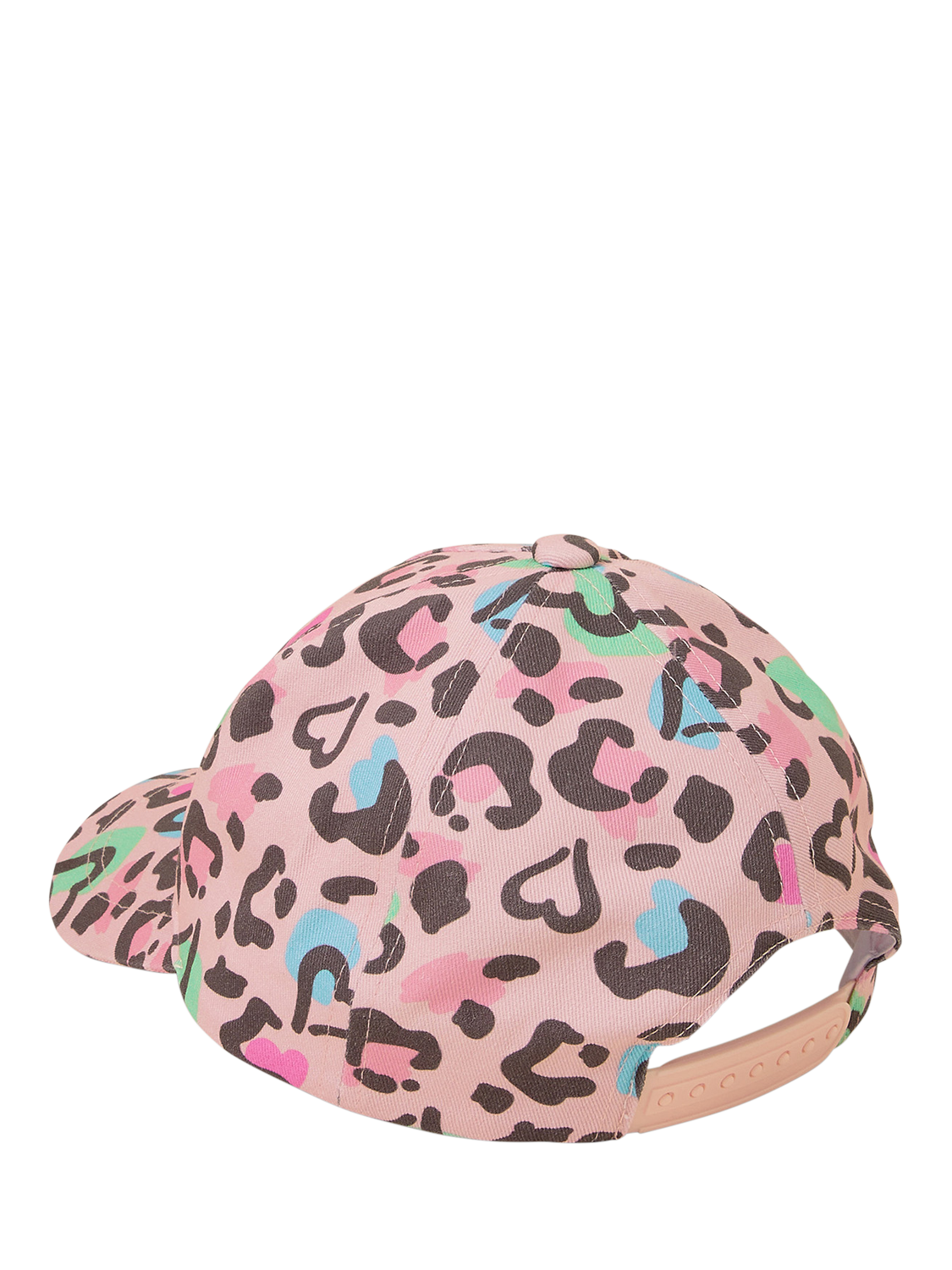 Product image 2 of 3, which shows Angels by Accessorize Kids' Cotton Leopard Print Baseball Cap, Multi, 3-6 years
