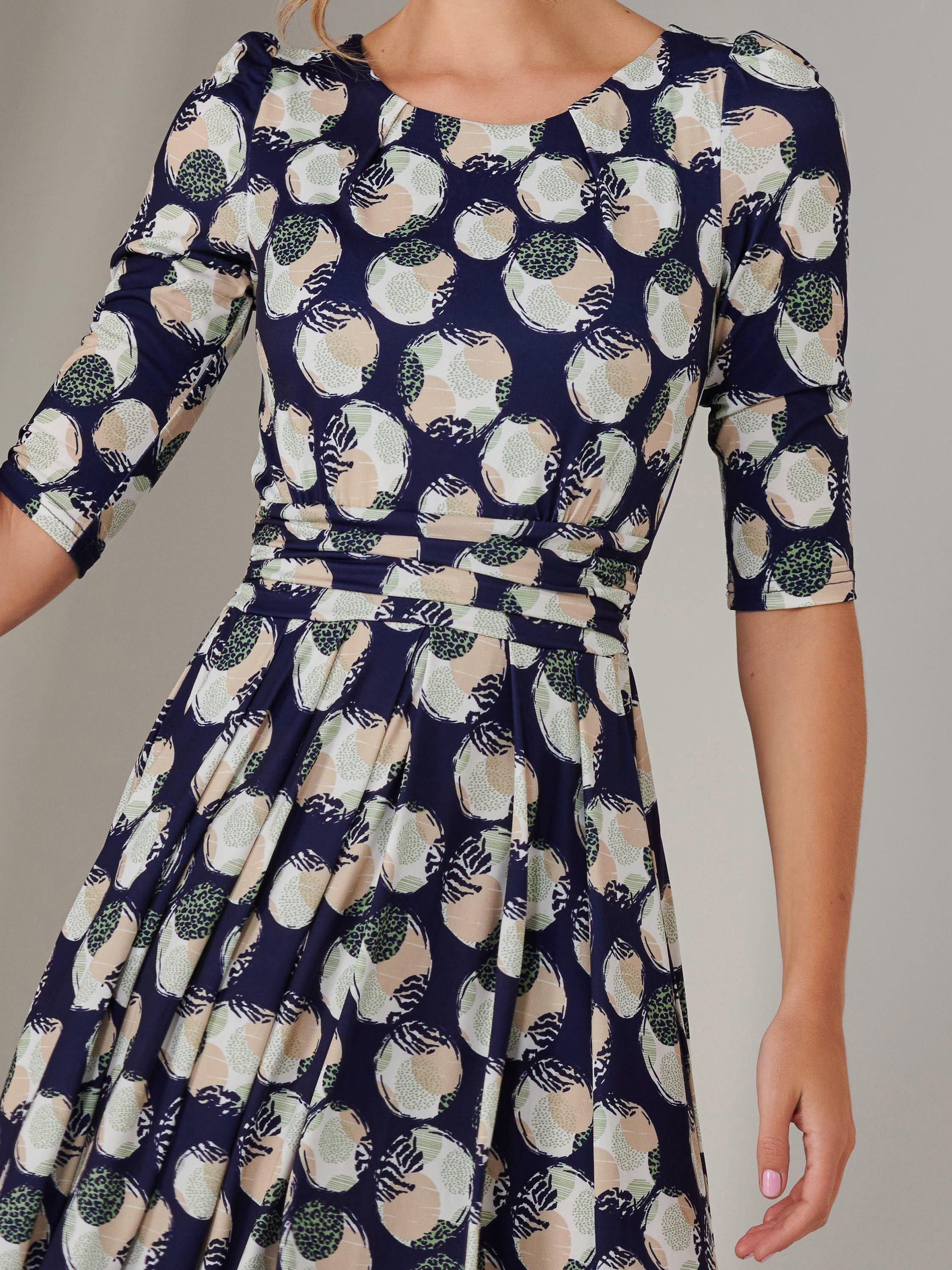 Product image 4 of 6, which shows Jolie Moi Enya Jersey Midaxi Dress, Navy, 8
