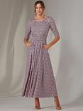 Jolie Moi Enya Geometric Jersey Dress, Pink