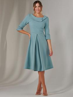 Jolie Moi Sloan Collar Dress, Duck Egg Blue, Duck Egg Blue