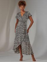 【PHASE EIGHT】Evelin Floral Frill Midi ワンピース Phase Eight Evelin Floral Frill Midi Dress, Ivory/Multi