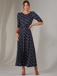 Jolie Moi Enya Floral Jersey Dress, Navy/White