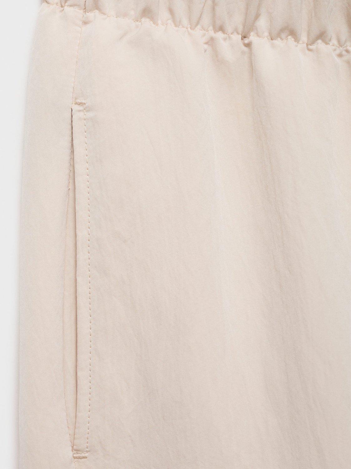 Product image 7 of 7, which shows Mango Alba Elasticated Waist Balloon Leg Trousers, Cream, 10