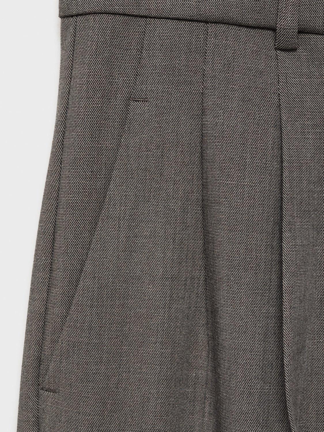 Product image 5 of 8, which shows Mango Helena Tailored Wide Leg Trousers, Brown, 10