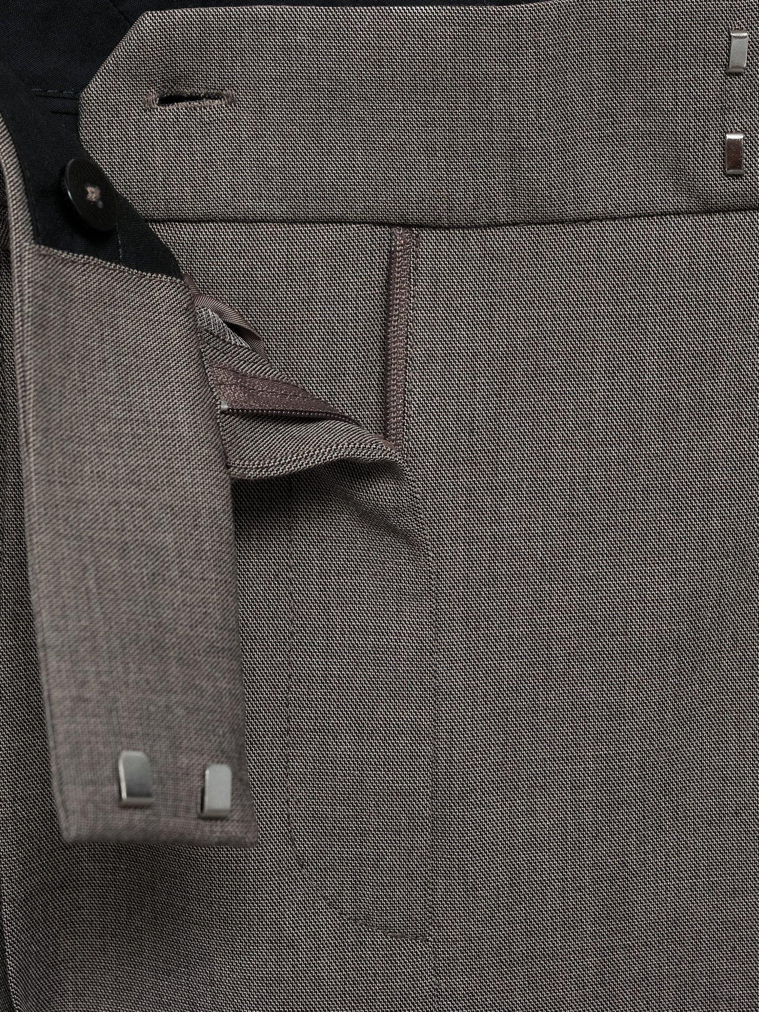 Product image 8 of 8, which shows Mango Helena Tailored Wide Leg Trousers, Brown, 10