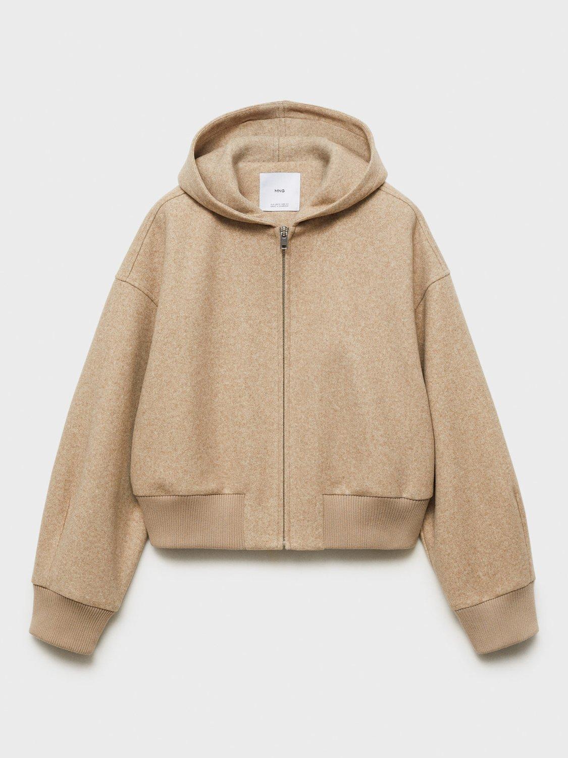Product image 3 of 8, which shows Mango Hansy Cropped Jacket, Beige, XL