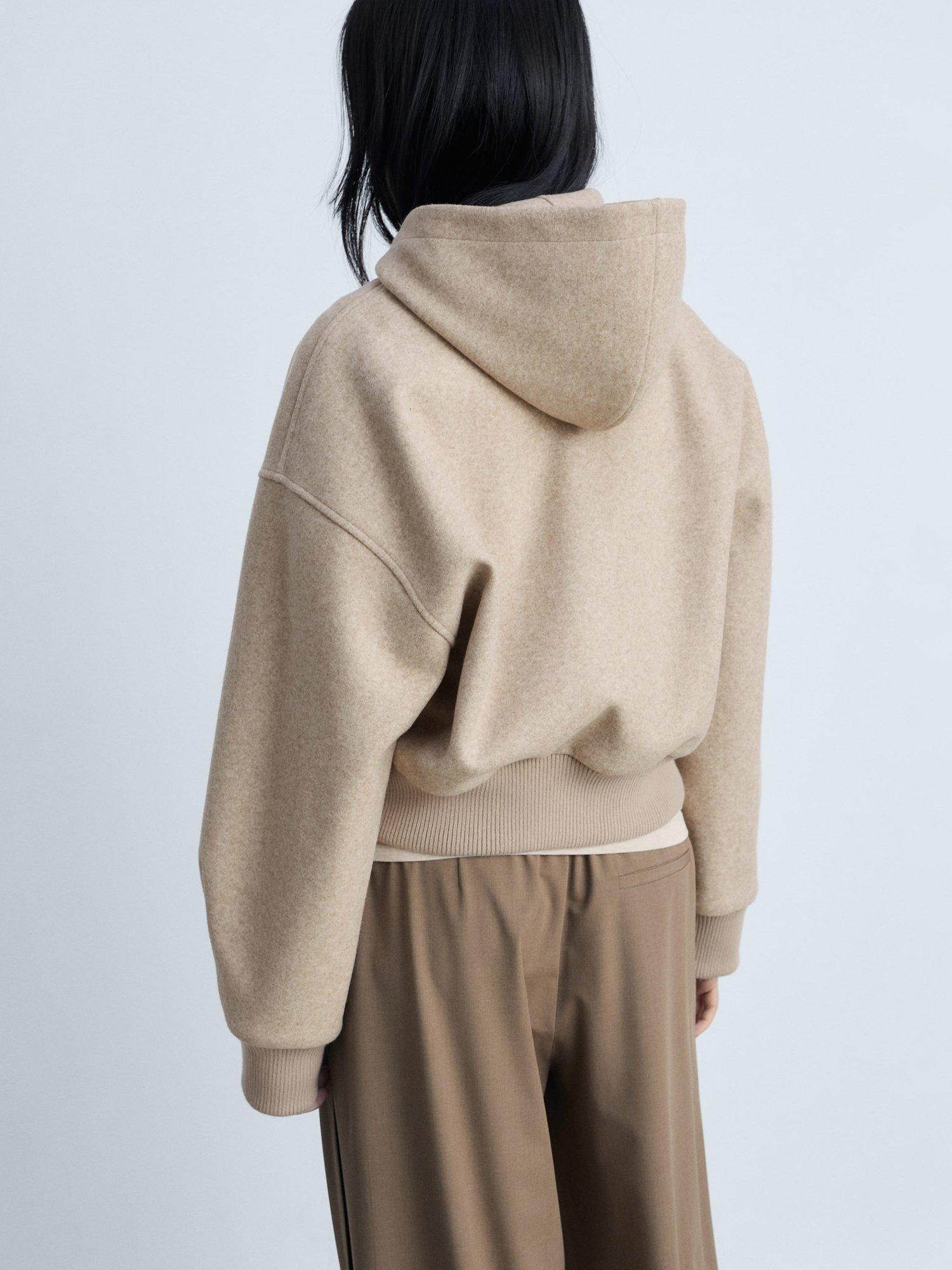 Product image 4 of 8, which shows Mango Hansy Cropped Jacket, Beige, XL