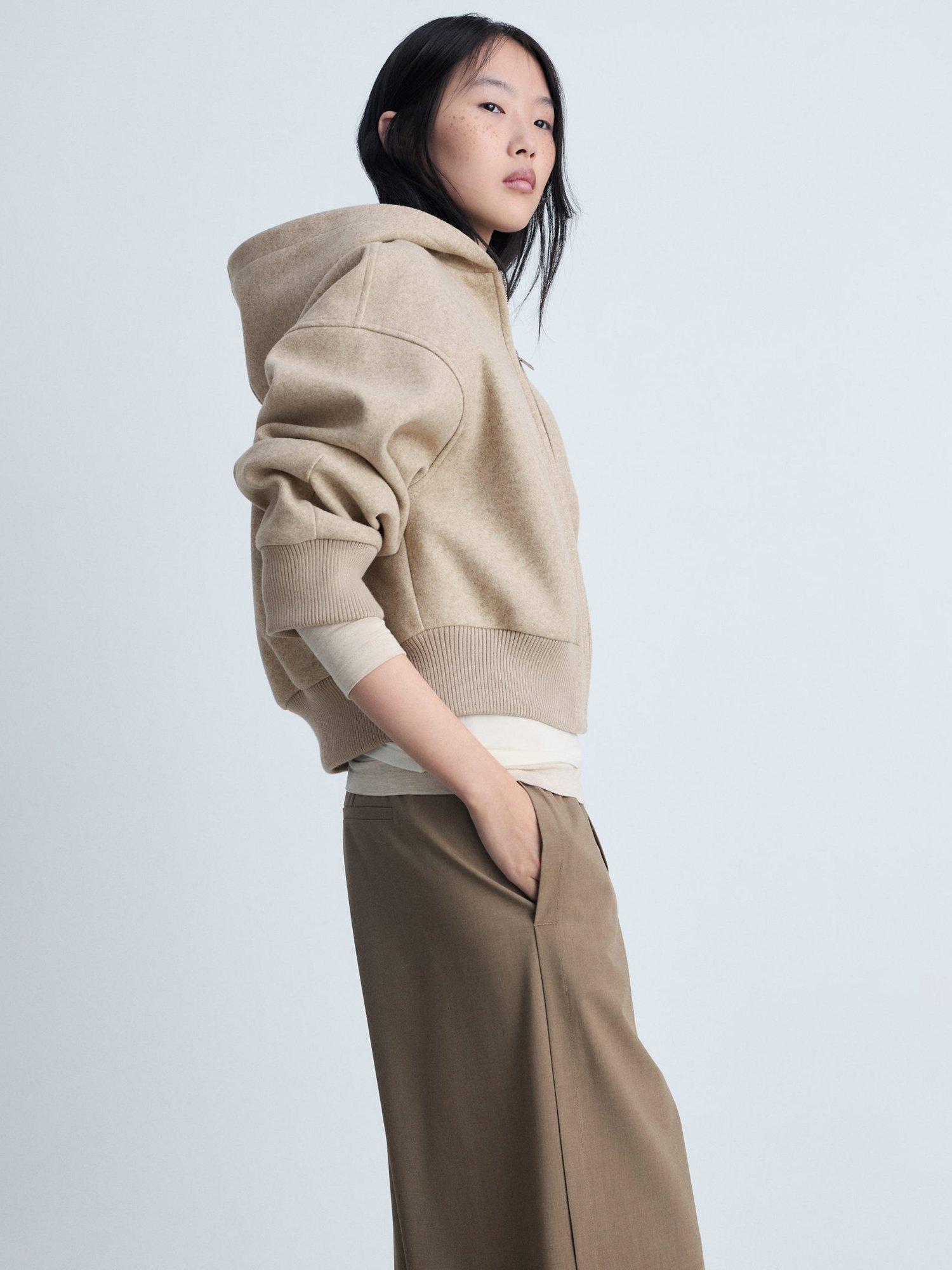 Product image 7 of 8, which shows Mango Hansy Cropped Jacket, Beige, XL