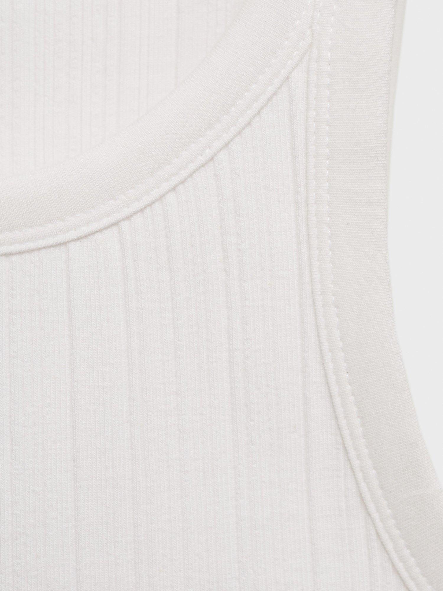 Product image 7 of 7, which shows Mango Naju Slim Fit Vest Top, White, S