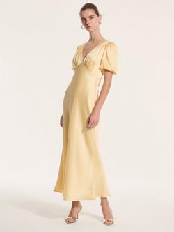 OMNES Rosie Puff Sleeve Dress - view 2, Yellow