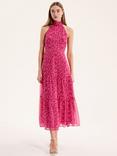 OMNES Romeo Ditsy Floral Midi Dress, Pink