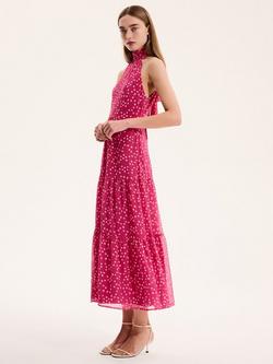 OMNES Romeo Ditsy Floral Midi Dress, Pink - view 2, Pink