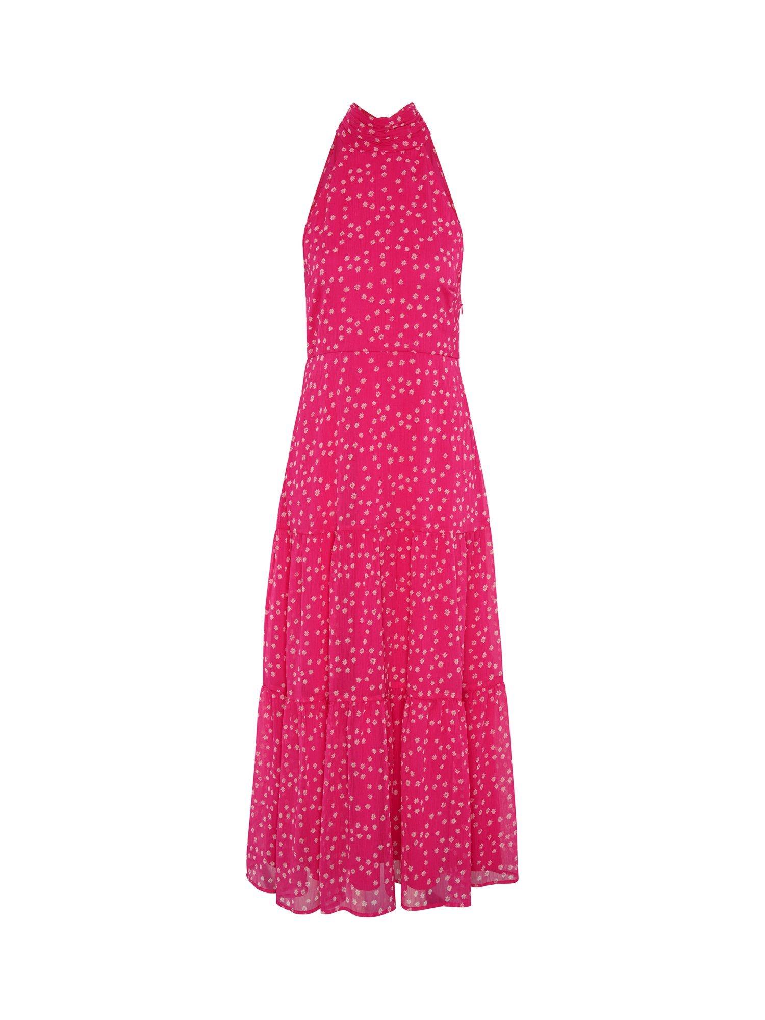 Product image 5 of 5, which shows OMNES Romeo Ditsy Floral Midi Dress, Pink, 6