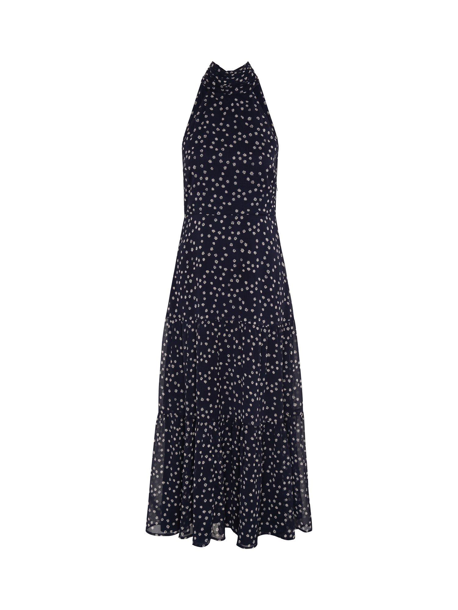 Product image 5 of 5, which shows OMNES Romeo Ditsy Floral Midi Dress, Navy, 6