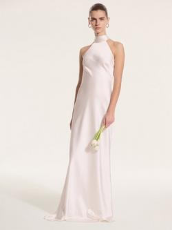 OMNES Santorini Satin Maxi Dress, Ivory - view 2, Ivory