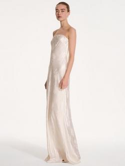 OMNES Sicily Floral Jacquard Maxi Dress, Ivory - view 2, Ivory