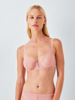John Lewis Selina Mesh Underwired T-Shirt Bra, Soft Pink