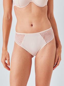John Lewis Eloise Lace Bikini Knickers - view 2, Cream Pink