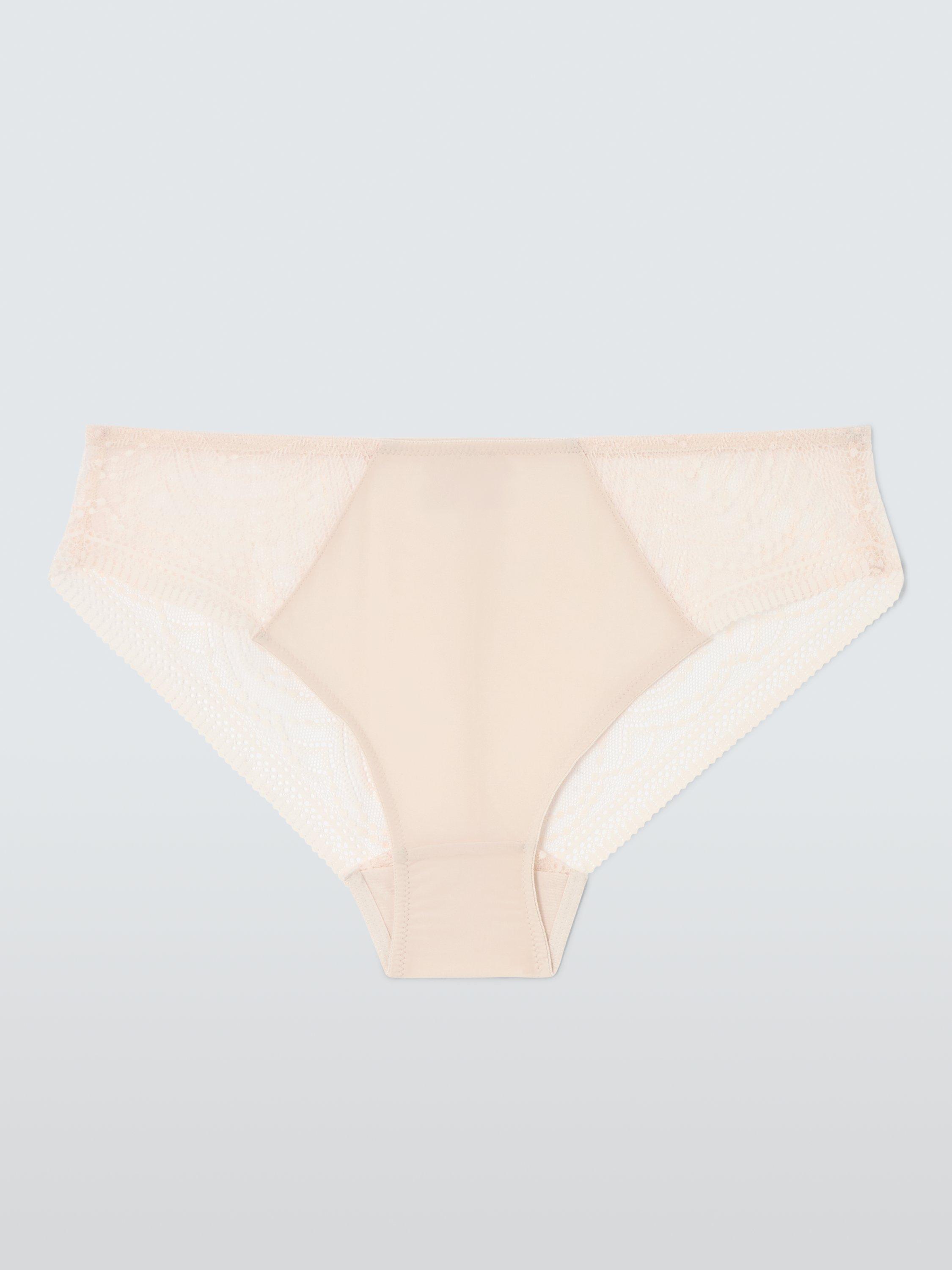 Product image 7 of 10, which shows John Lewis Eloise Lace Bikini Knickers, Cream Pink, 8