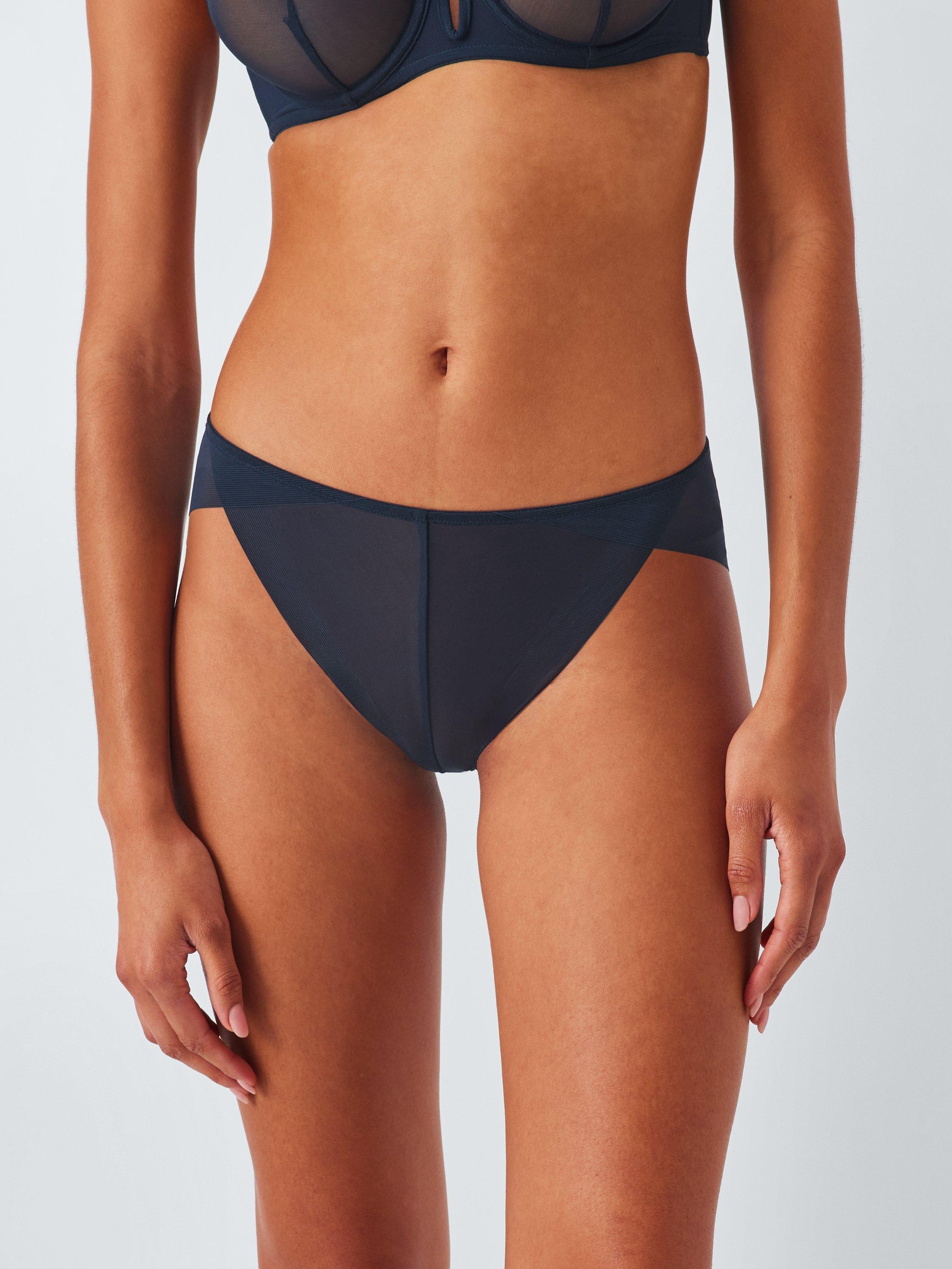 Product image 1 of 6, which shows John Lewis Selina Brazilian Knickers, Navy, 10