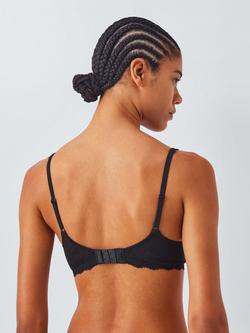 John Lewis Olivia Lace Sides T-Shirt Bra - view 2, Black