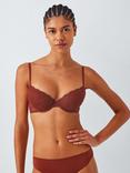 John Lewis Olivia Lace Plunge Bra, Spiced Apple