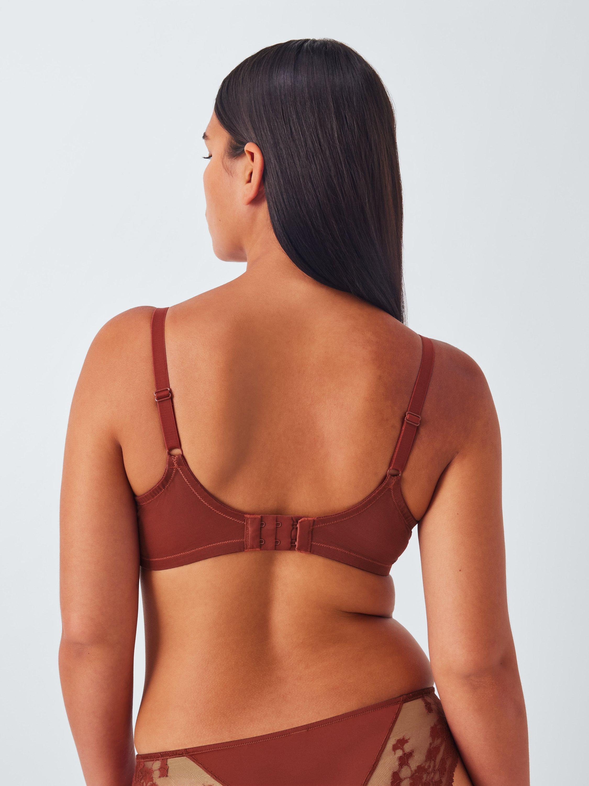 Product image 8 of 10, which shows John Lewis Olivia Lace Plunge Bra, Spiced Apple, 30D