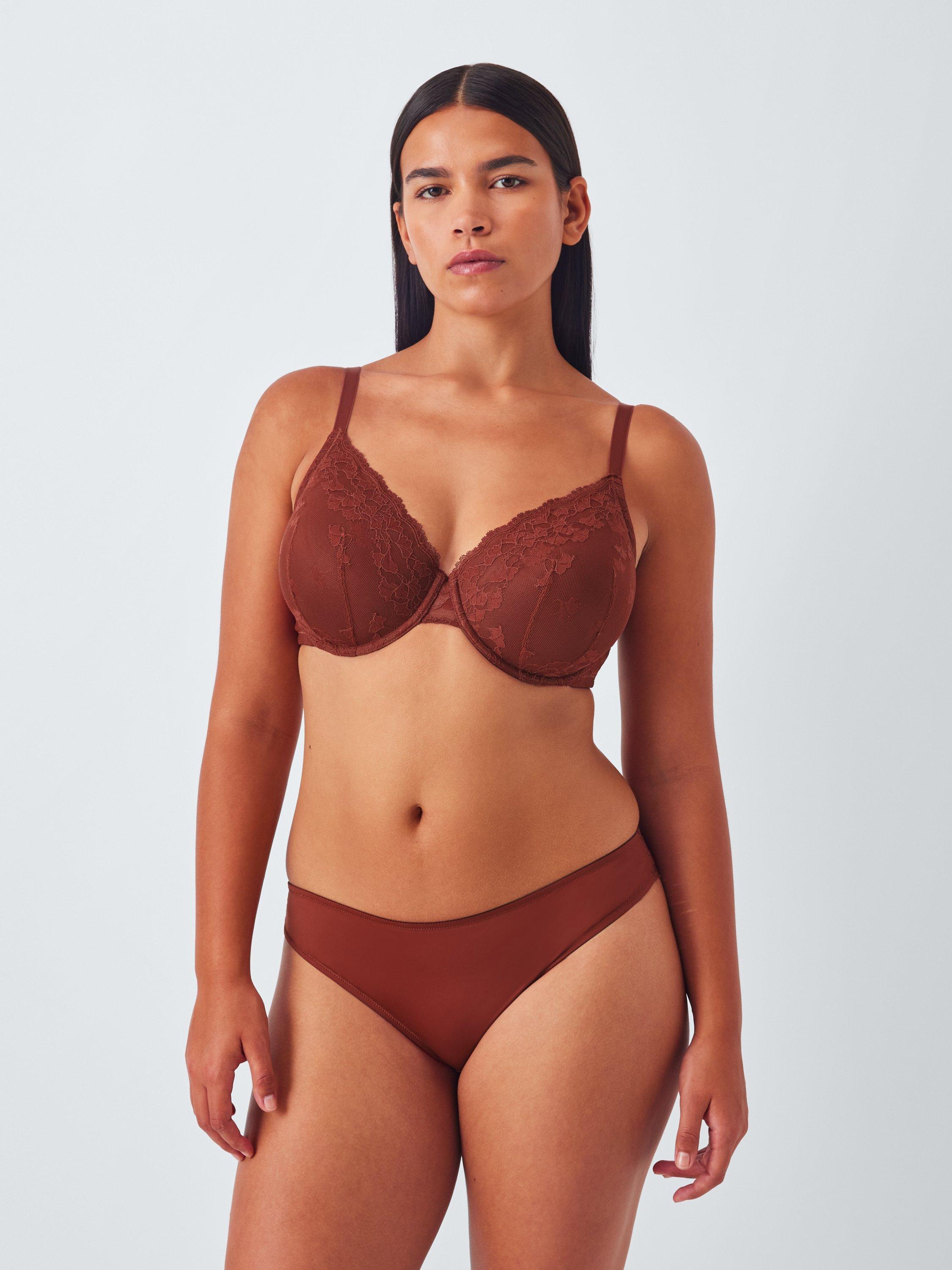 Product image 9 of 10, which shows John Lewis Olivia Lace Plunge Bra, Spiced Apple, 30D